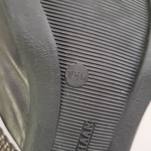 Cole Haan Cassidy Leather Slip On Slides Dark Brown VTG 90s Chunky Heel 10.5 - Picture 10 of 11